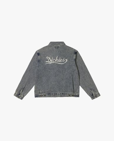  DICKIES - Áo khoác denim unisex cổ bẻ tay dài 