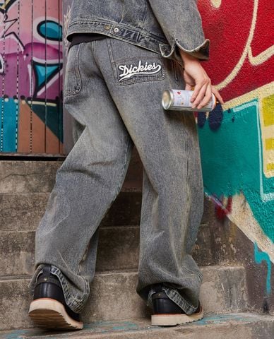  DICKIES - Quần jeans unisex ống rộng phối túi thời trang 