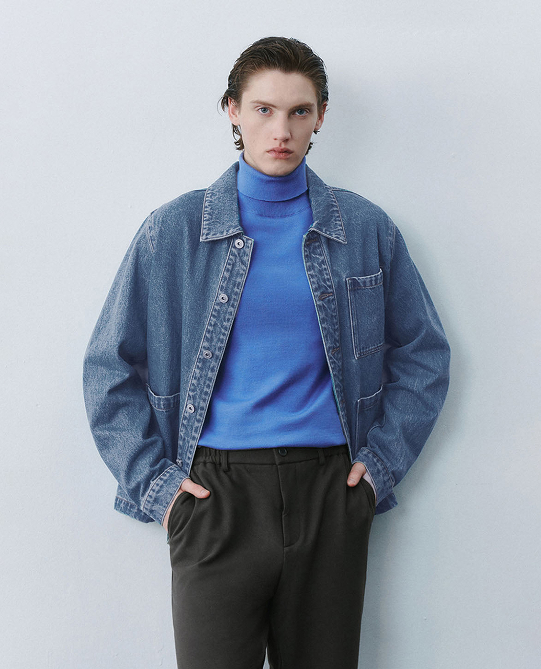 URBAN REVIVO - Áo khoác denim nam cá tính