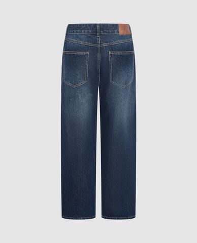  URBAN REVIVO - Quần jeans nam ống rộng wash bạc trẻ trung 