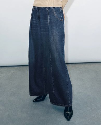  URBAN REVIVO - Quần jeans nữ ống rộng trẻ trung 