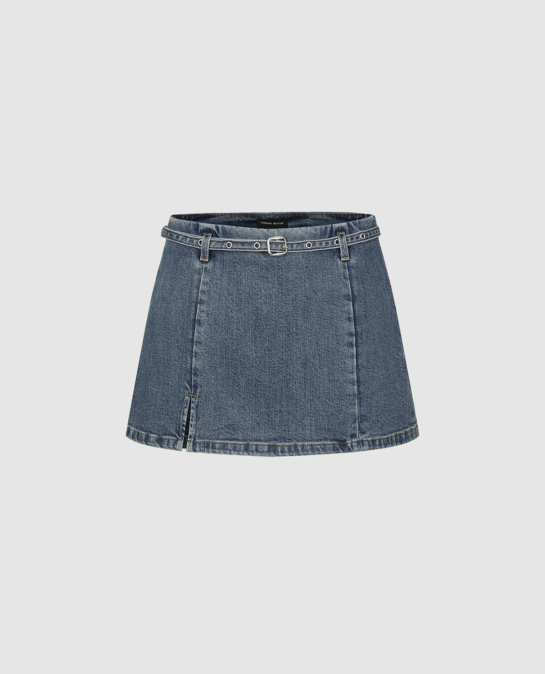 URBAN REVIVO - Quần short giả váy nữ Denim