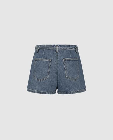  URBAN REVIVO - Quần short giả váy nữ Denim 