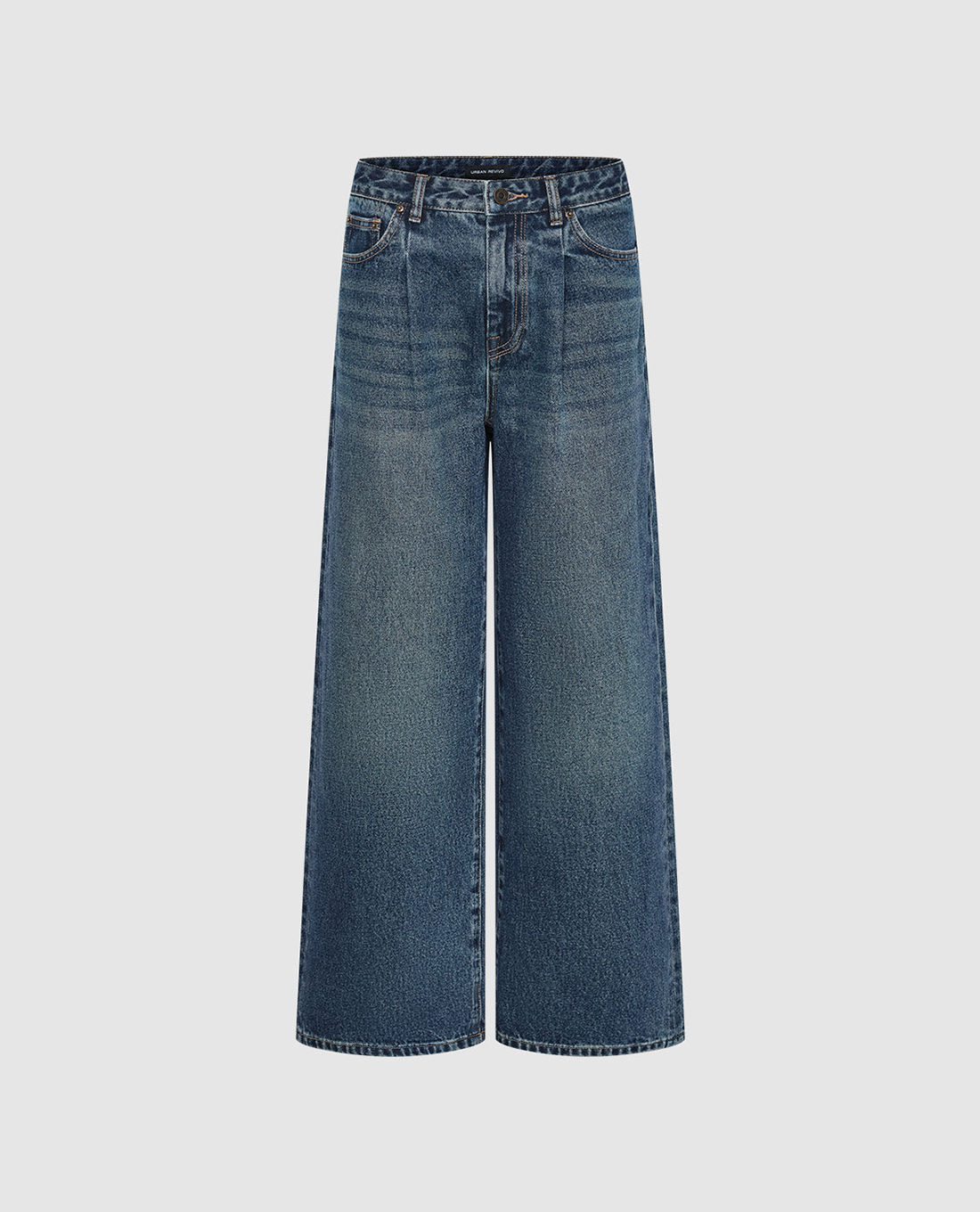 URBAN REVIVO - Quần jeans nữ ống rộng thời trang