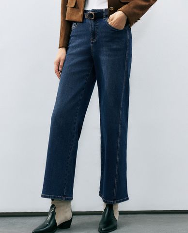  URBAN REVIVO - Quần jeans nữ ống loe cá tính 