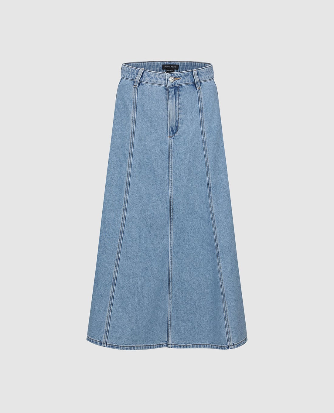 URBAN REVIVO - Chân váy denim phom midi thanh lịch