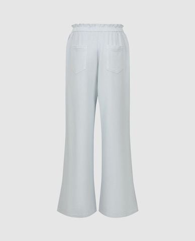  URBAN REVIVO - Quần jeans nữ ống loe lưng thun 