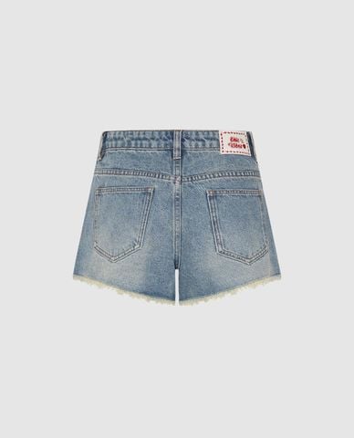 URBAN REVIVO - Quần short jeans nữ Ripped 