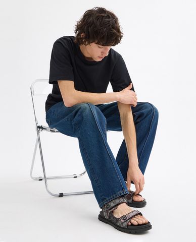  COACH - Giày sandals nam Signature Jacquard 