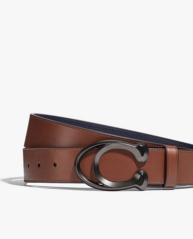  COACH - Thắt lưng nam bản vừa khóa kim loại Signature Buckle 