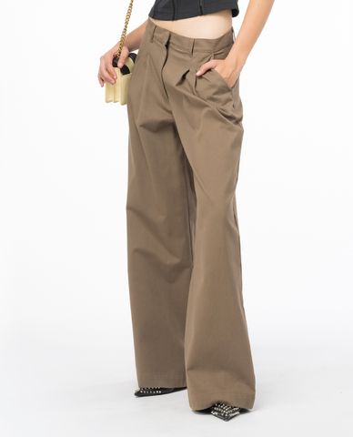  PINKO - Quần nữ ống rộng xếp li Robotech 