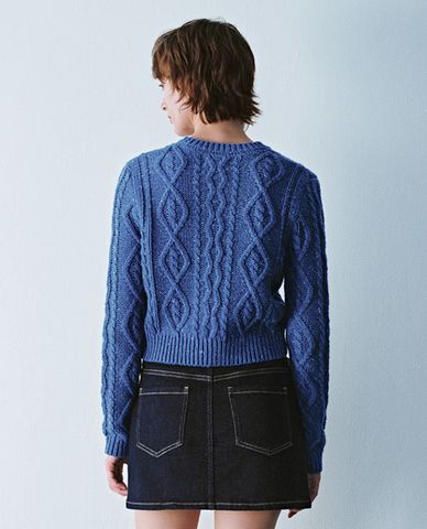  URBAN REVIVO - Áo khoác cardigan nữ dệt kim phom croptop 