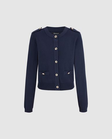  URBAN REVIVO - Áo khoác nữ cardigan phối nút thanh lịch 