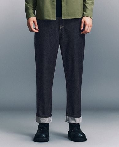  URBAN REVIVO - Quần jeans nam ống đứng năng động Straight 