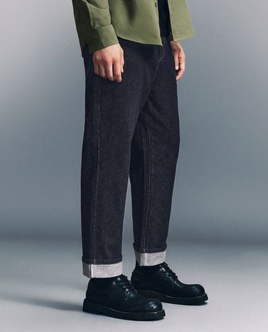  URBAN REVIVO - Quần jeans nam ống đứng năng động Straight 