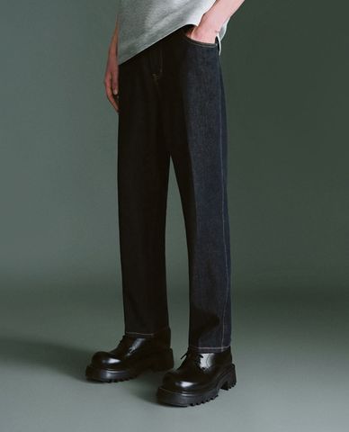  URBAN REVIVO - Quần jeans nam ống đứng thanh lịch 