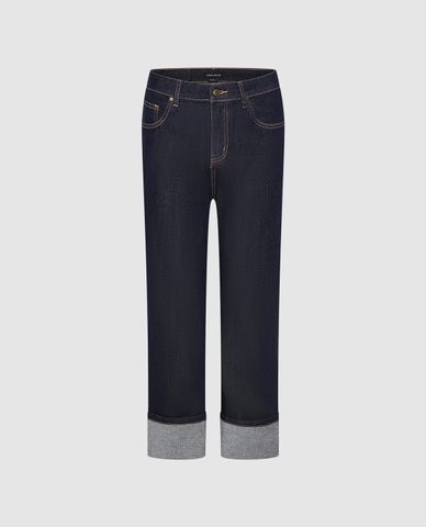  URBAN REVIVO - Quần jeans nữ ống đứng thời trang 