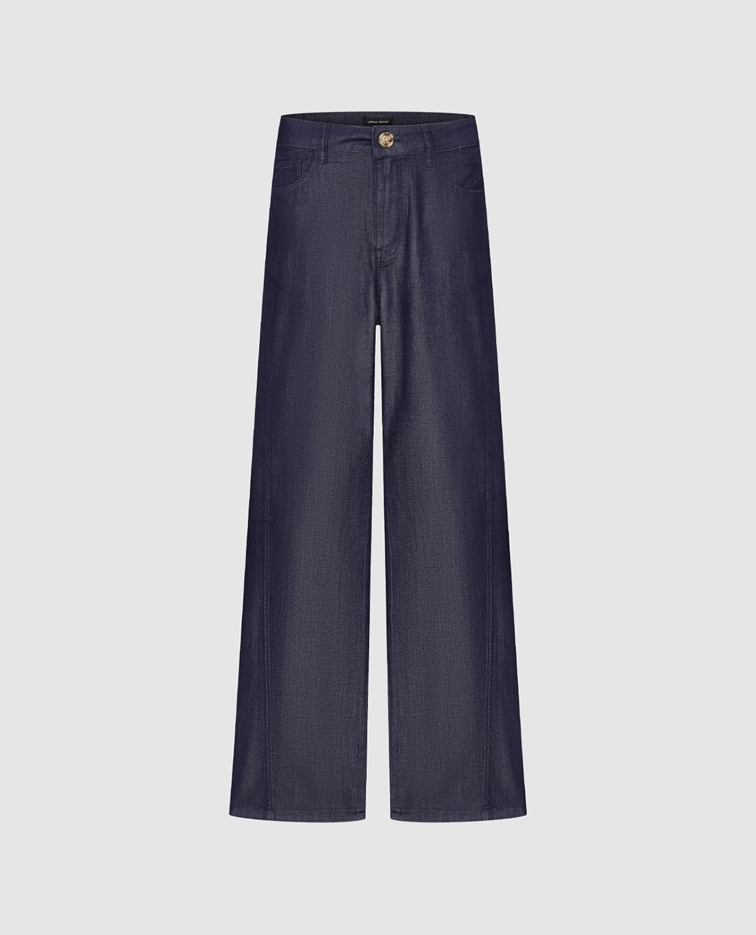 URBAN REVIVO - Quần jeans nữ ống rộng wash bạc