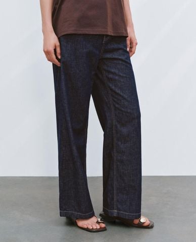  URBAN REVIVO - Quần jeans nữ ống đứng thanh lịch 