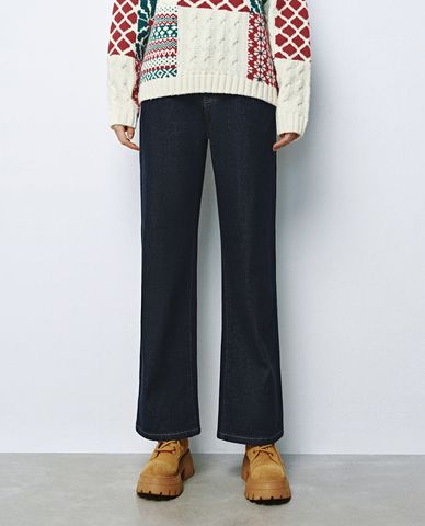  URBAN REVIVO - Quần jeans nữ ống đứng hiện đại Regular 