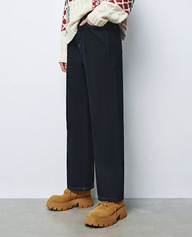  URBAN REVIVO - Quần jeans nữ ống đứng hiện đại Regular 