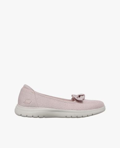  SKECHERS - Giày slip on nữ phối nơ On The GO Flex 