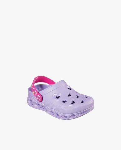  SKECHERS - Giày lười bé gái mũi tròn phối quai Light Hearted 