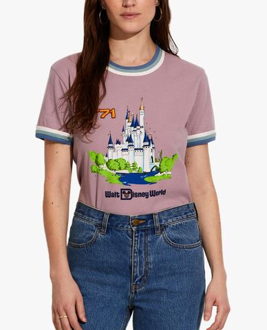  COACH - Áo thun nữ cổ tròn ngắn tay Disney X Coach Triple Rib 