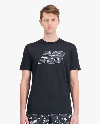  NEW BALANCE - Áo thun thể thao nam cổ tròn tay ngắn Graphic Core Run 