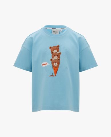  SKECHERS - Áo thun bé trai cổ tròn tay ngắn in họa tiết 