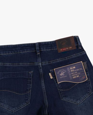  BEVERLY HILLS POLO CLUB - Quần jeans nam phom ôm wash bạc hiện đại 