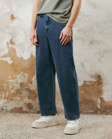  URBAN REVIVO - Quần jeans nam ống đứng Denim 