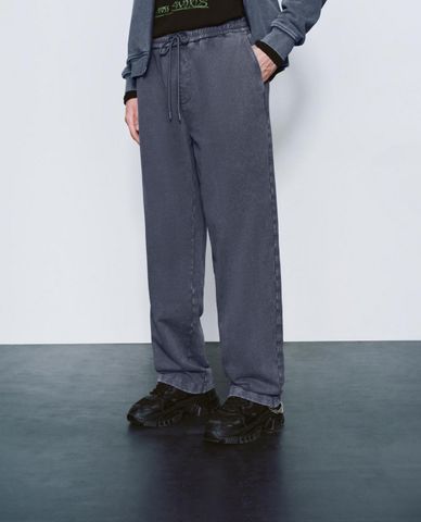  URBAN REVIVO - Quần nam ống rộng lưng thun Loose Drawstring 