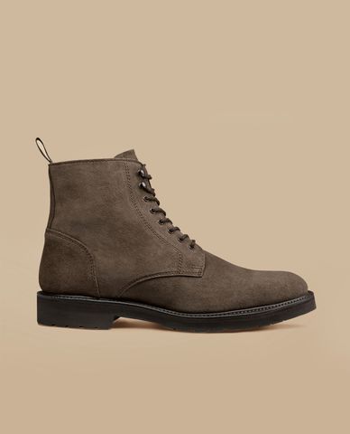 CHARLES TYRWHITT - Giày boots nam mũi tròn Waxed Suede 