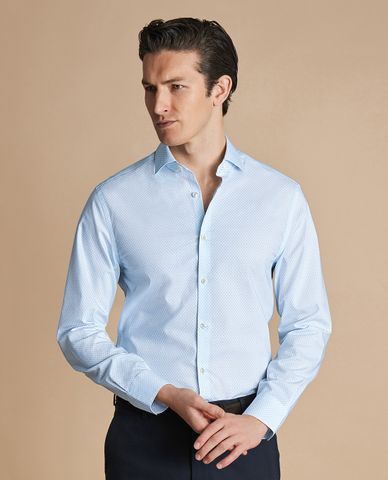  CHARLES TYRWHITT - Áo sơ mi nam cổ bẻ tay dài Print Diamond 