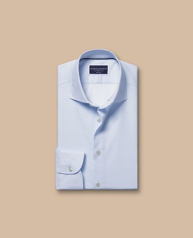  CHARLES TYRWHITT - Áo sơ mi nam cổ bẻ tay dài Print Diamond 