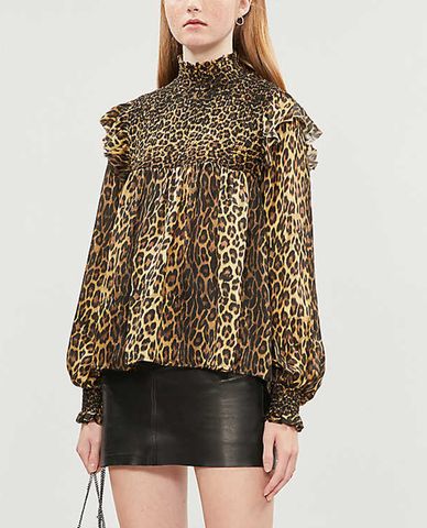  THE KOOPLES - Áo kiểu nữ họa tiết da báo 