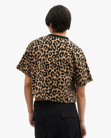  COACH - Áo croptop nữ cổ tròn tay ngắn Cursive Signature 