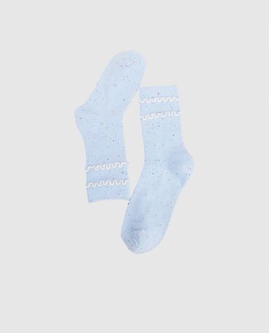  URBAN REVIVO - Vớ nữ cổ cao phối bèo nhún 