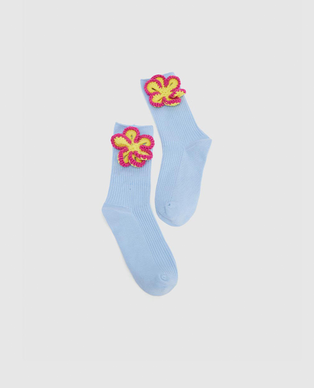 URBAN REVIVO - Vớ nữ cổ cao phối hoa dệt kim độc đáo