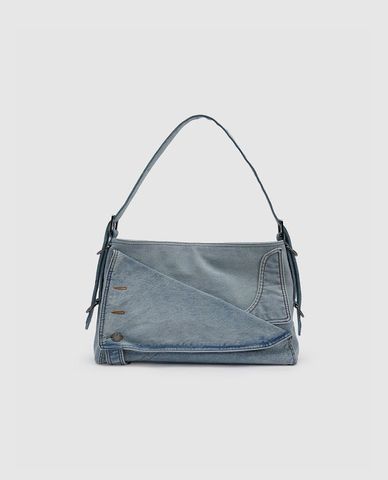  URBAN REVIVO - Túi đeo vai nữ phom chữ nhật denim 