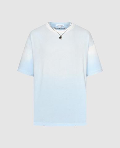  URBAN REVIVO - Áo thun nam cổ tròn tay ngắn loang màu 