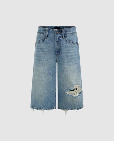  URBAN REVIVO - Quần short jeans nữ thời trang 