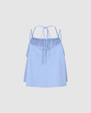  URBAN REVIVO - Áo hai dây nữ cổ tròn hiện đại 