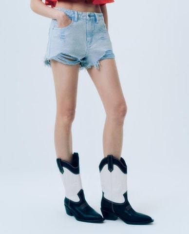  URBAN REVIVO - Quần short jeans nữ Leisure 
