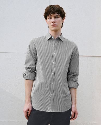  URBAN REVIVO - Áo sơ mi nam cổ bẻ tay dài Button Up 