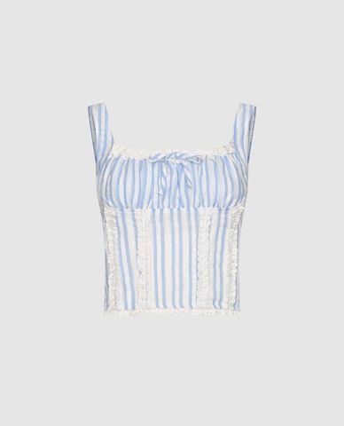  URBAN REVIVO - Áo hai dây nữ Striped Cami 