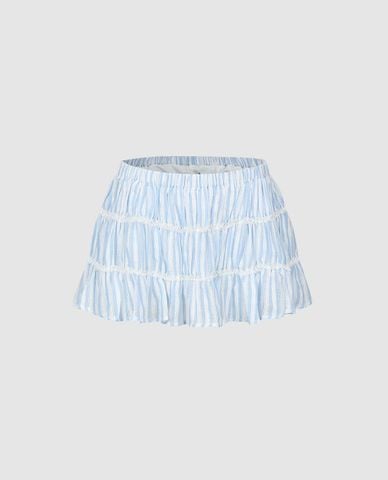  URBAN REVIVO - Chân váy xếp tầng mini A Line 