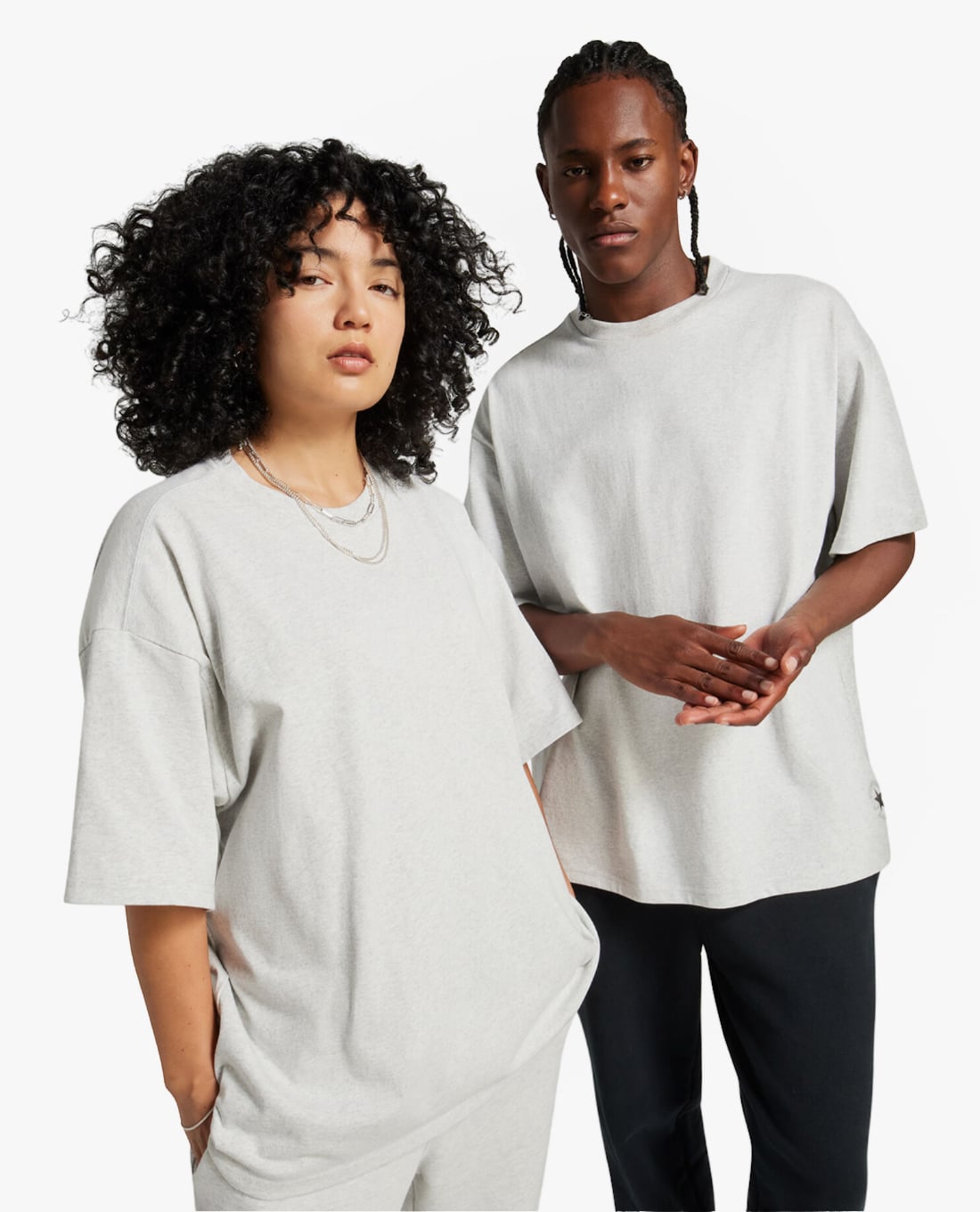 CONVERSE - Áo thun unisex cổ tròn tay ngắn Gold Standard