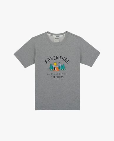  SKECHERS - Áo thun bé trai cổ tròn tay ngắn Adventure 